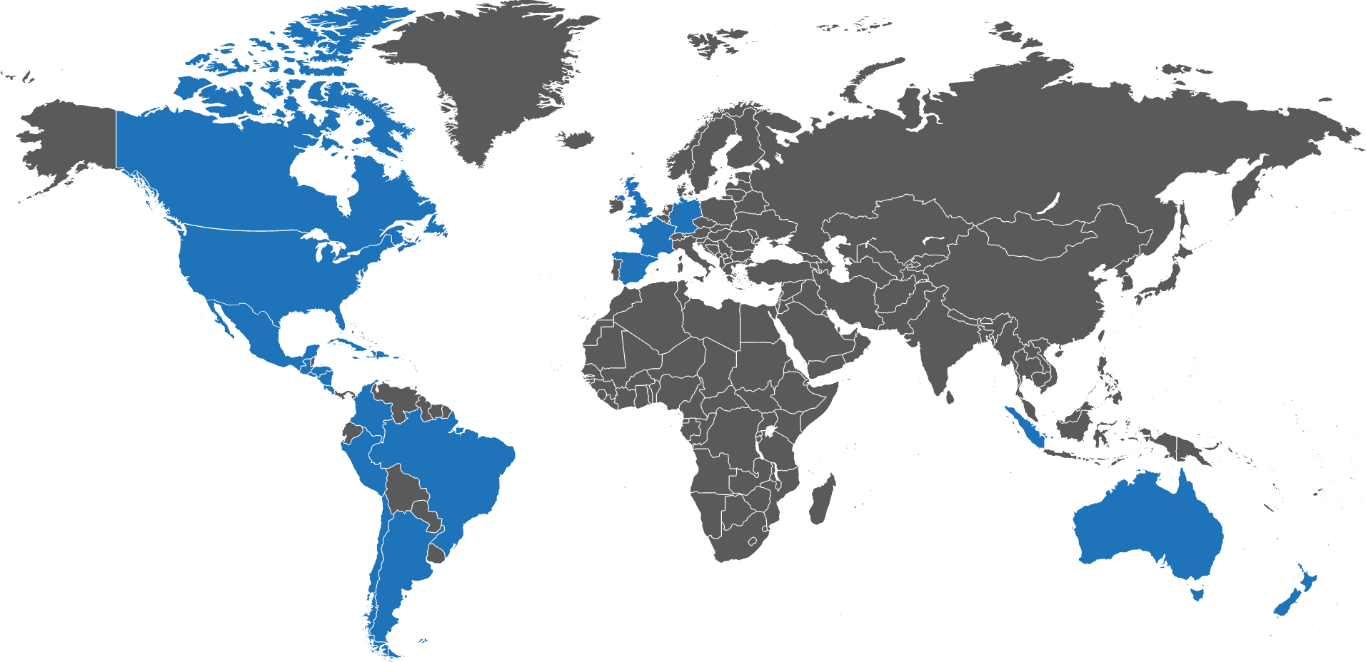 Global Coverage world map