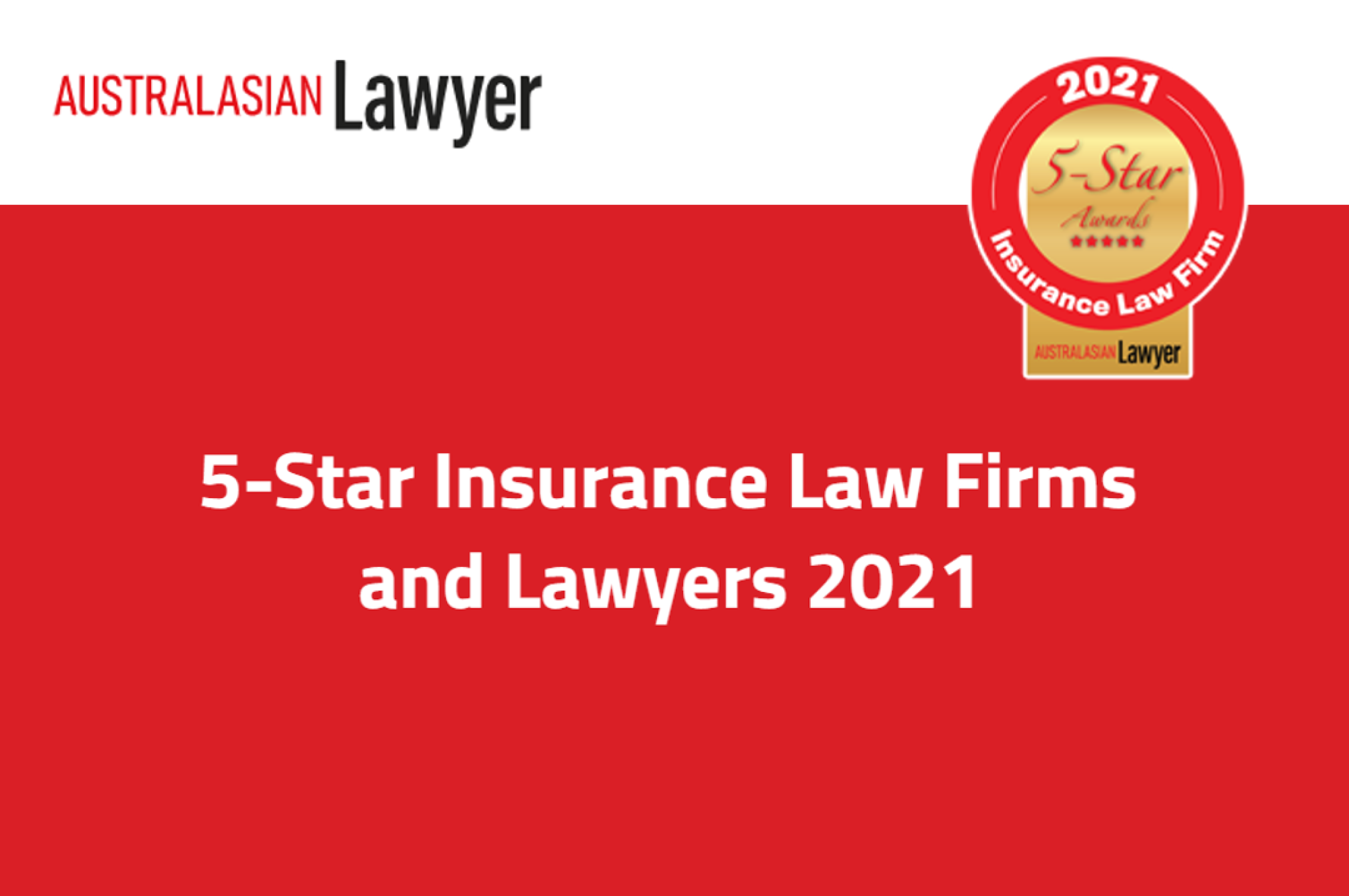 W+K named in inaugural “5-Star Insurance Law Firm” list