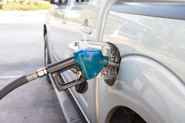 Gas pump nozzle blue